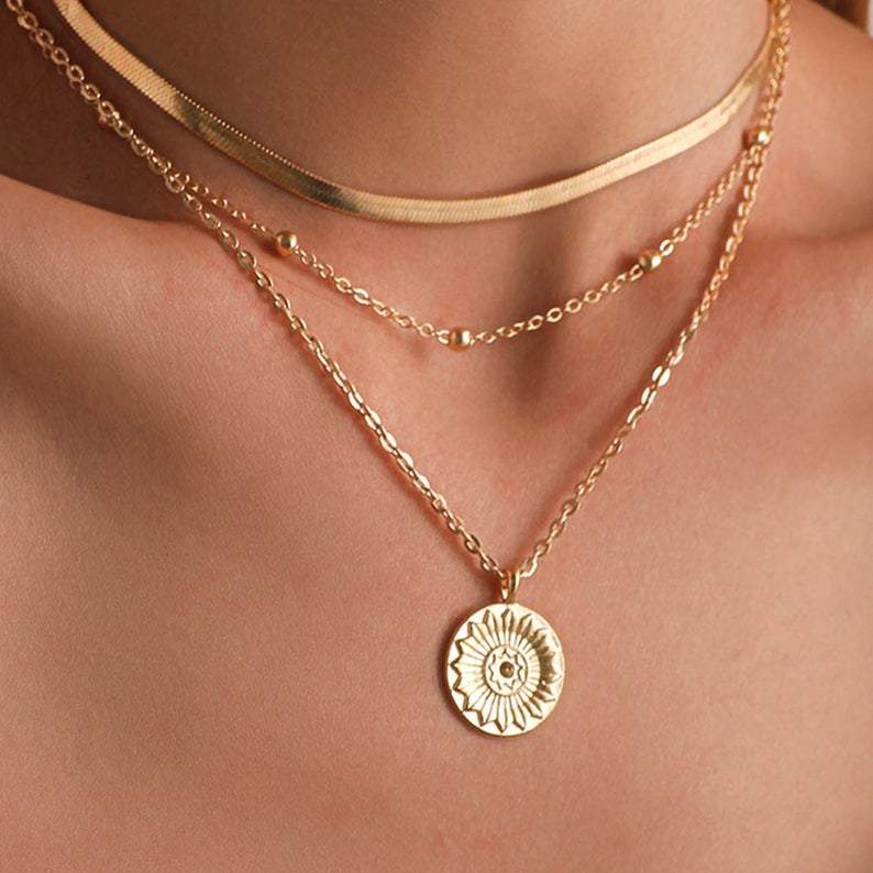 Meerlaagse Choker Zonneschijn Ketting