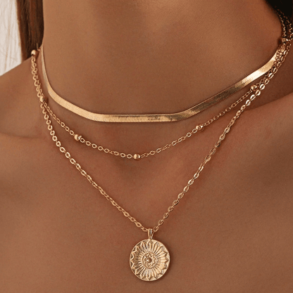Meerlaagse Choker Zonneschijn Ketting