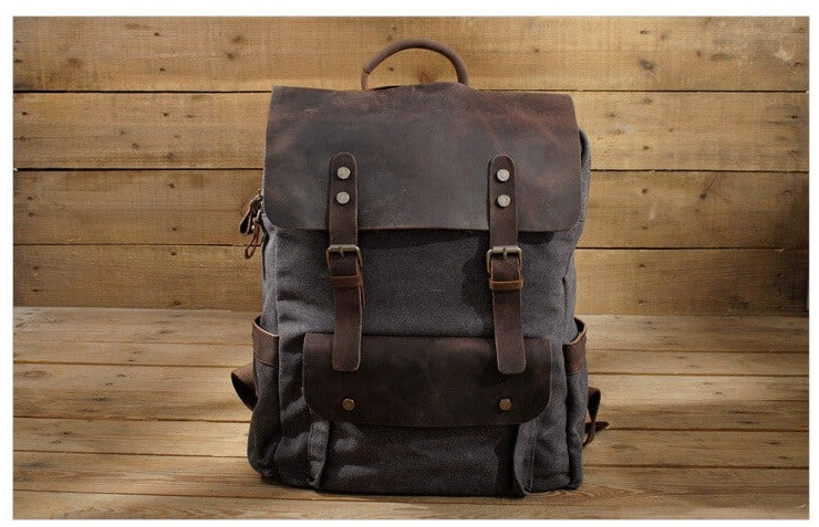 Canvas Leren Rugzak