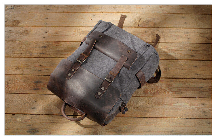 Canvas Leren Rugzak